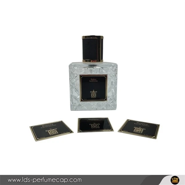 Bouteille de parfum sur mesure exquise avec étiquette en aluminium
